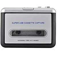 Convertidor de Casete USB a MP3 portátil- Convierte casetes de Cinta Walkman a MP3 - CD con Auriculares- Compatible con…